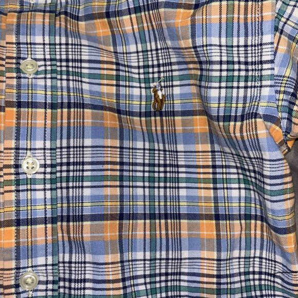 size 10 Ralph Lauren Collard Plaid Long Sleeve - Picture 2 of 4